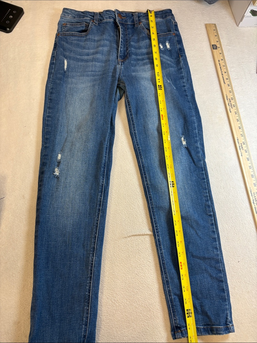 Slim Distressed Women's Skinny Jeans in Blue